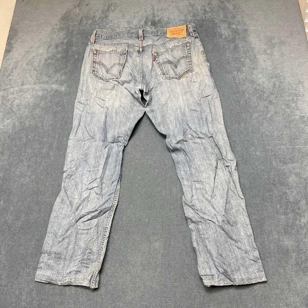 Levi's 527 Jeans Mens 34x32 Blue Denim Slim Fit Low Rise Zip Fly Bootcut Leg